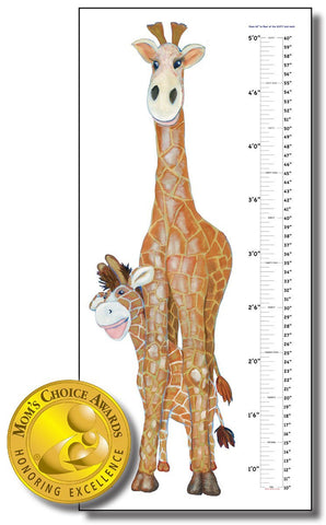 Gerome the Giraffe Removable Grow Chart Wall Decal 25" x 55" Art Matches the Canvas