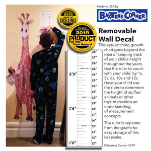 “Gerome Sticks His Neck Out” Grow Chart Wall Decal Earns Two Creative Child Awards