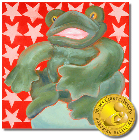 Fred the Frog  18 x 18 Gallery Wrapped Canvas