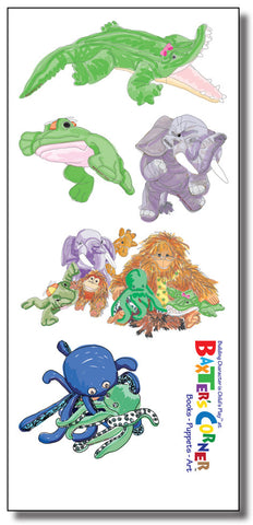 The Gang at Baxter's Corner - Removable Decals of 5 Small Images