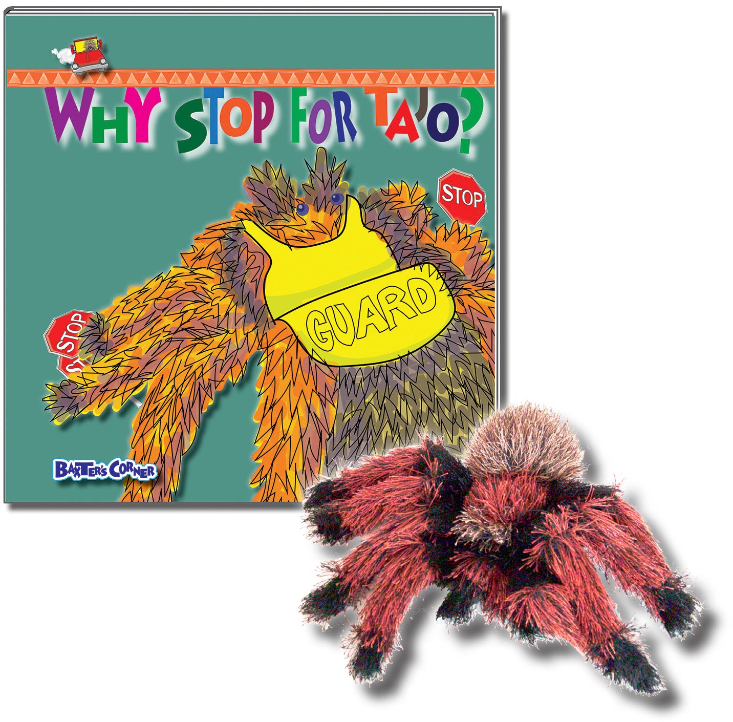 Tajo Gift Set - "Why Stop For Tajo" Hardcover, a Story About Respecting Authority + Folkmanis Puppet